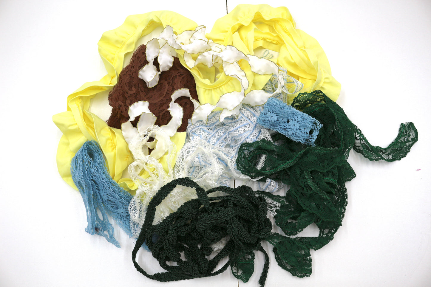 Ribbon & Lace Trim Assortment – ½ Pound Craft Supply Bundle for Junk Journals, Sewing & More