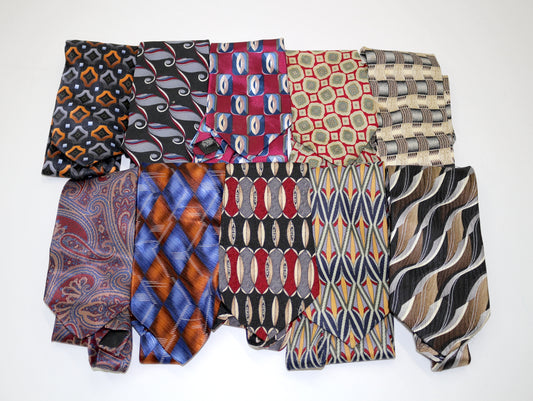 🎩 Vintage Geometric Tie Collection – Lot of Classic & Retro Neckties