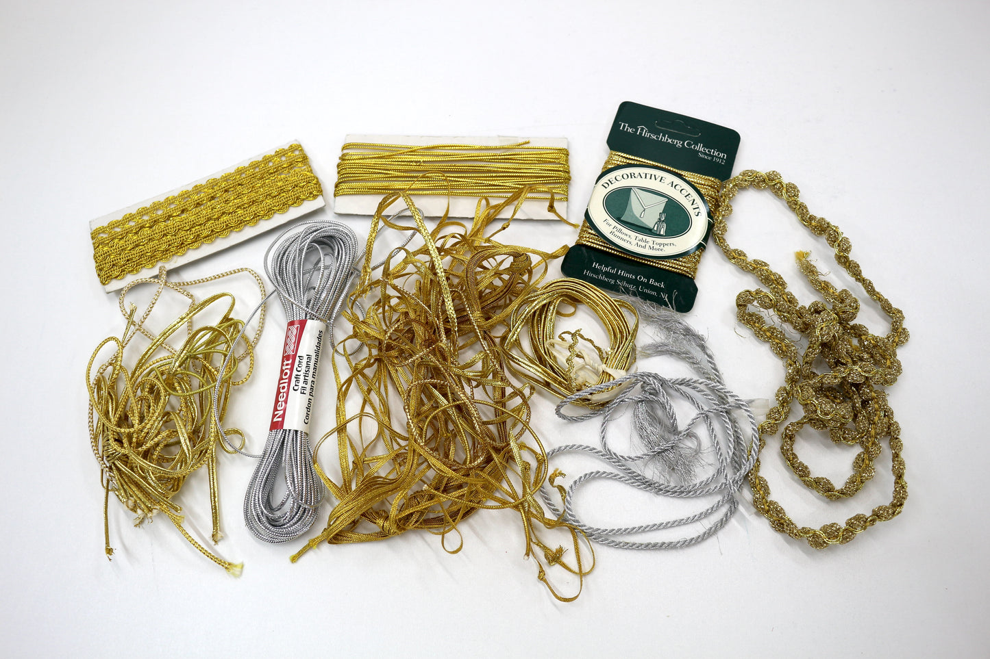 ✨ Gold & Silver Trim Bundle – Assorted Metallic Cords & Decorative Accents