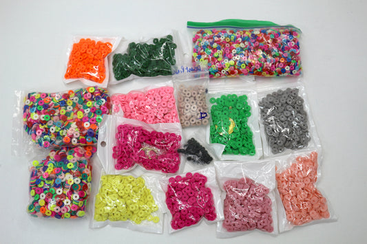 🌈 Bulk Craft Beads Spacers – Colorful Flat Disc Beads in Assorted Colors