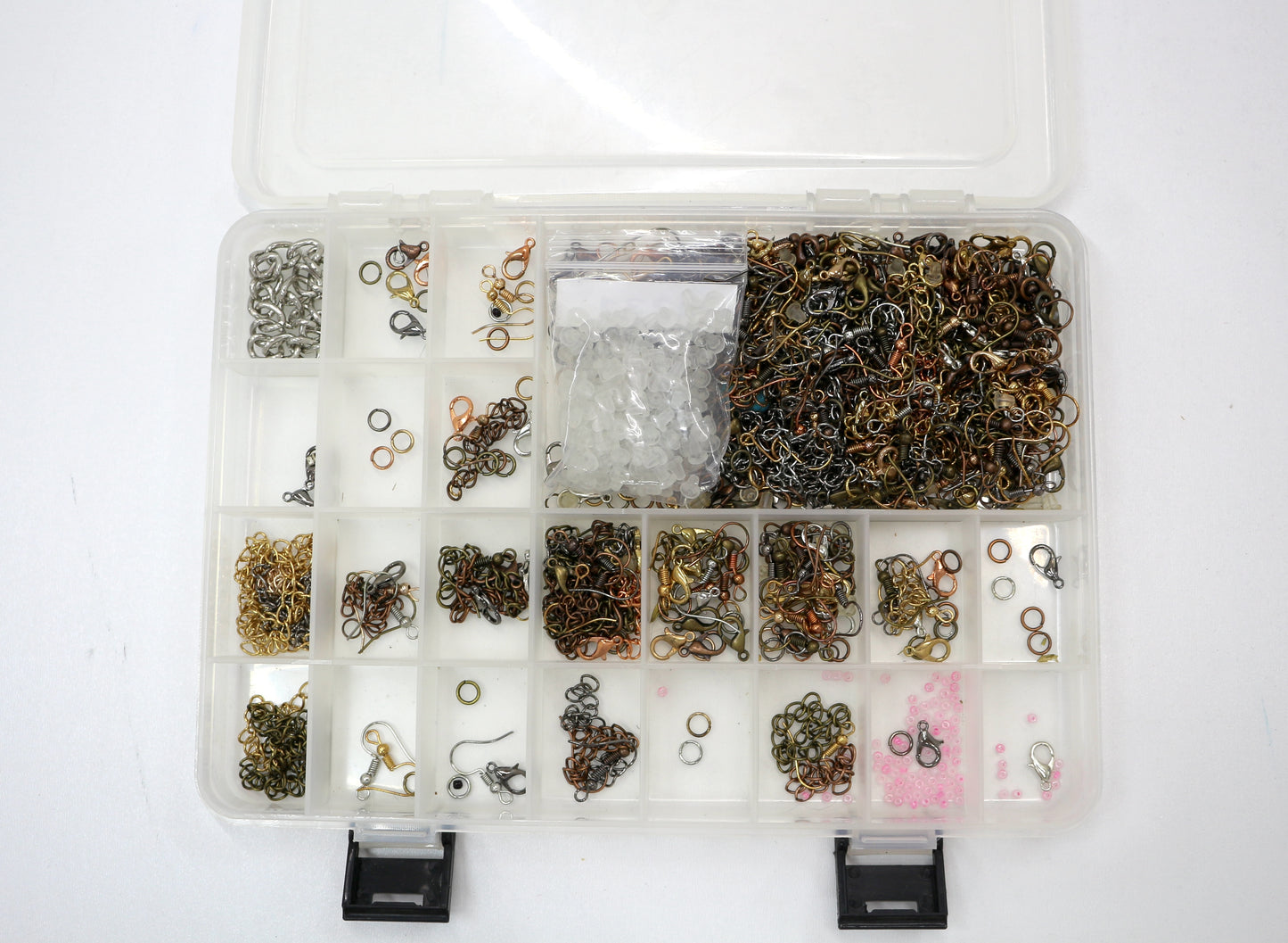✨ Jewelry Findings Organizer Box – Clasps, Jump Rings & Beading Supplies