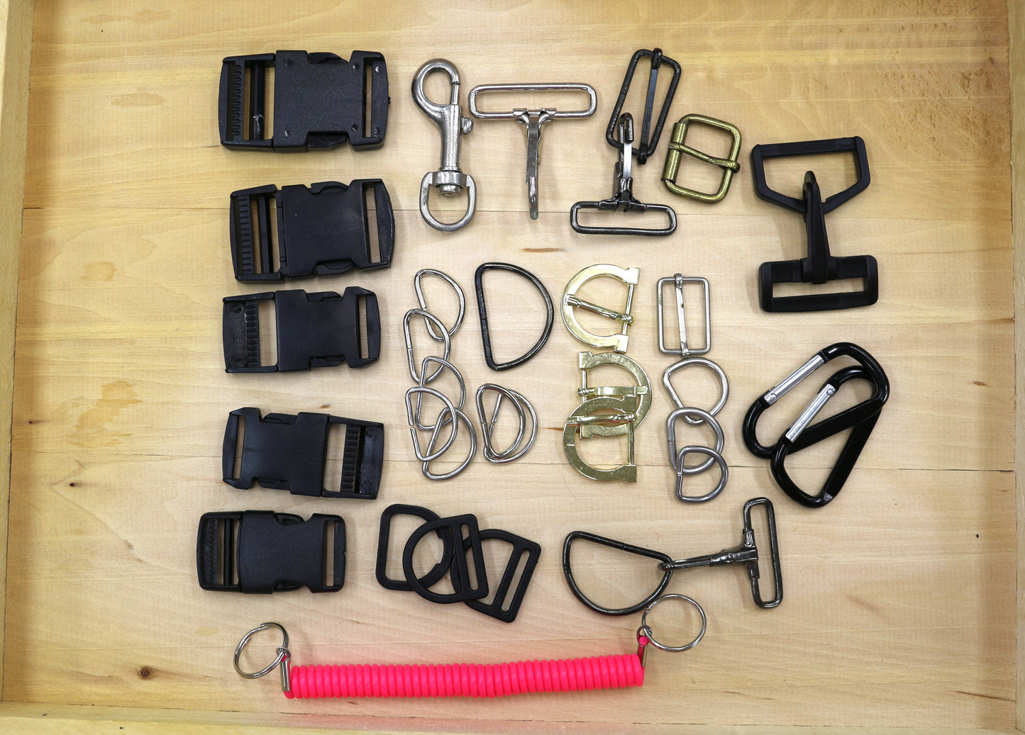 🔩 Hardware Bundle – Buckles, Clasps, D-Rings & More for Sewing & Bag Making
