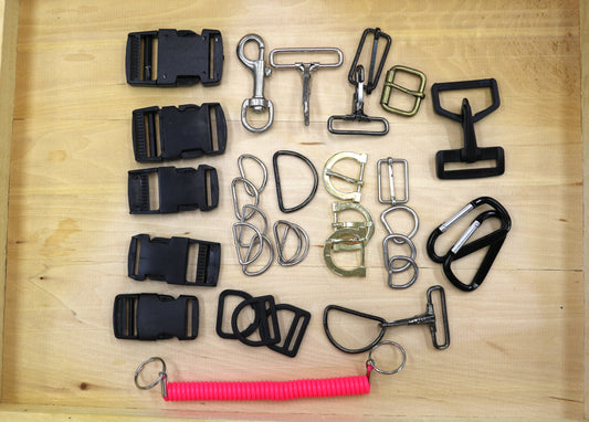 🔩 Hardware Bundle – Buckles, Clasps, D-Rings & More for Sewing & Bag Making