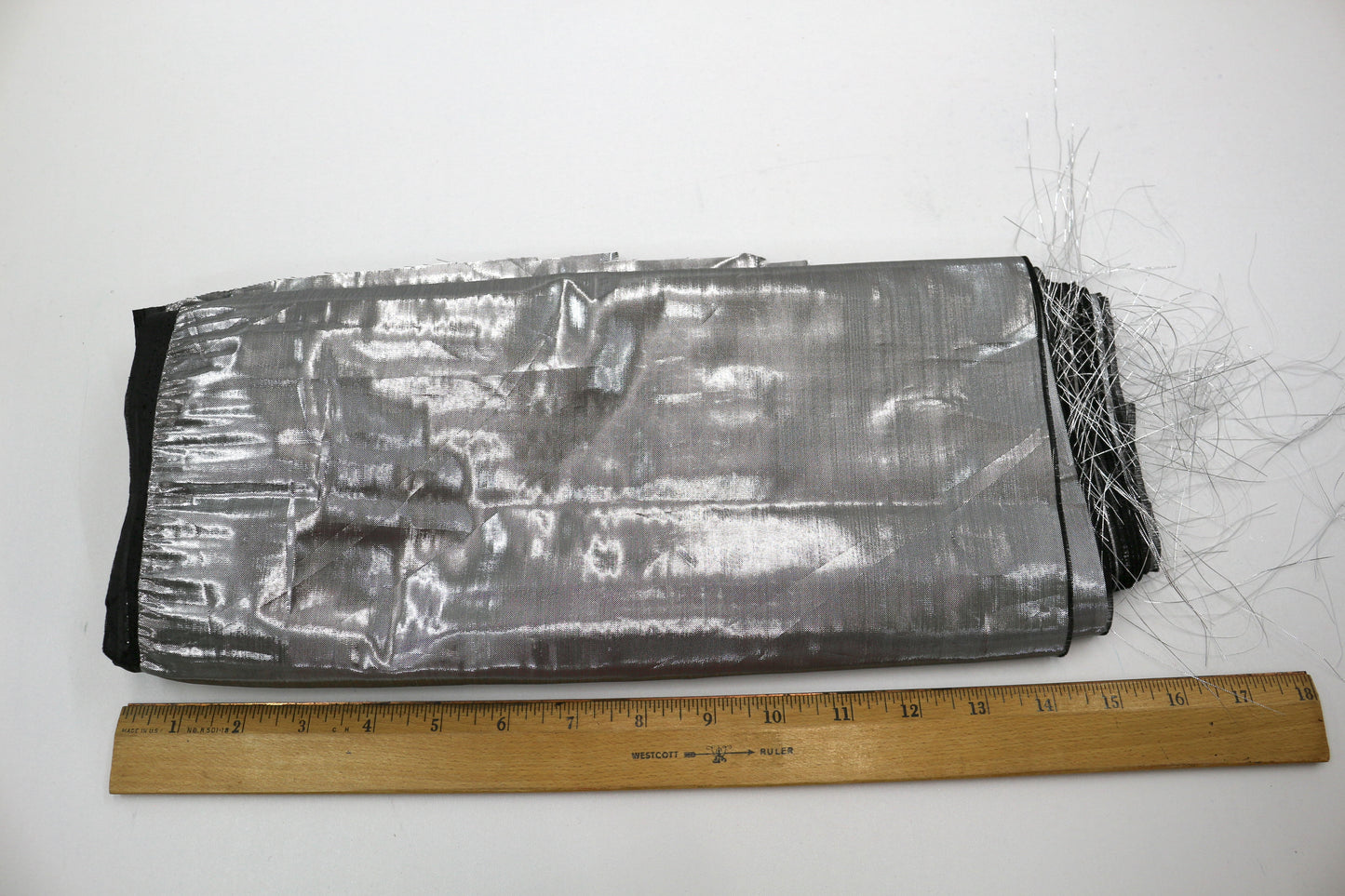 Silver Lamé Fabric Roll – 14.5" Wide