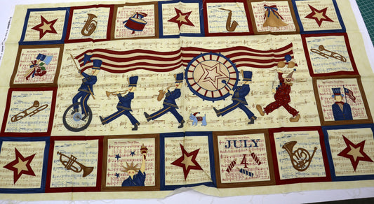 Patriotic Marching Band Fabric Panel – 44" x 24"