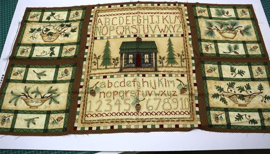 Woodland Sampler Fabric Panel – 44" x 23.5"