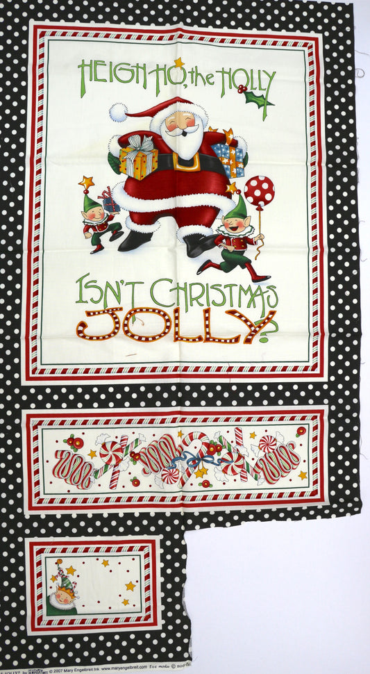 Mary Engelbreit Christmas Santa Fabric Panel – 23" x 43"