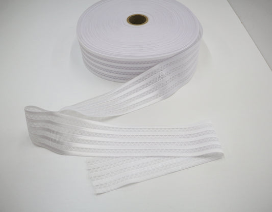 2.5" White Elastic – Sold by the Yard