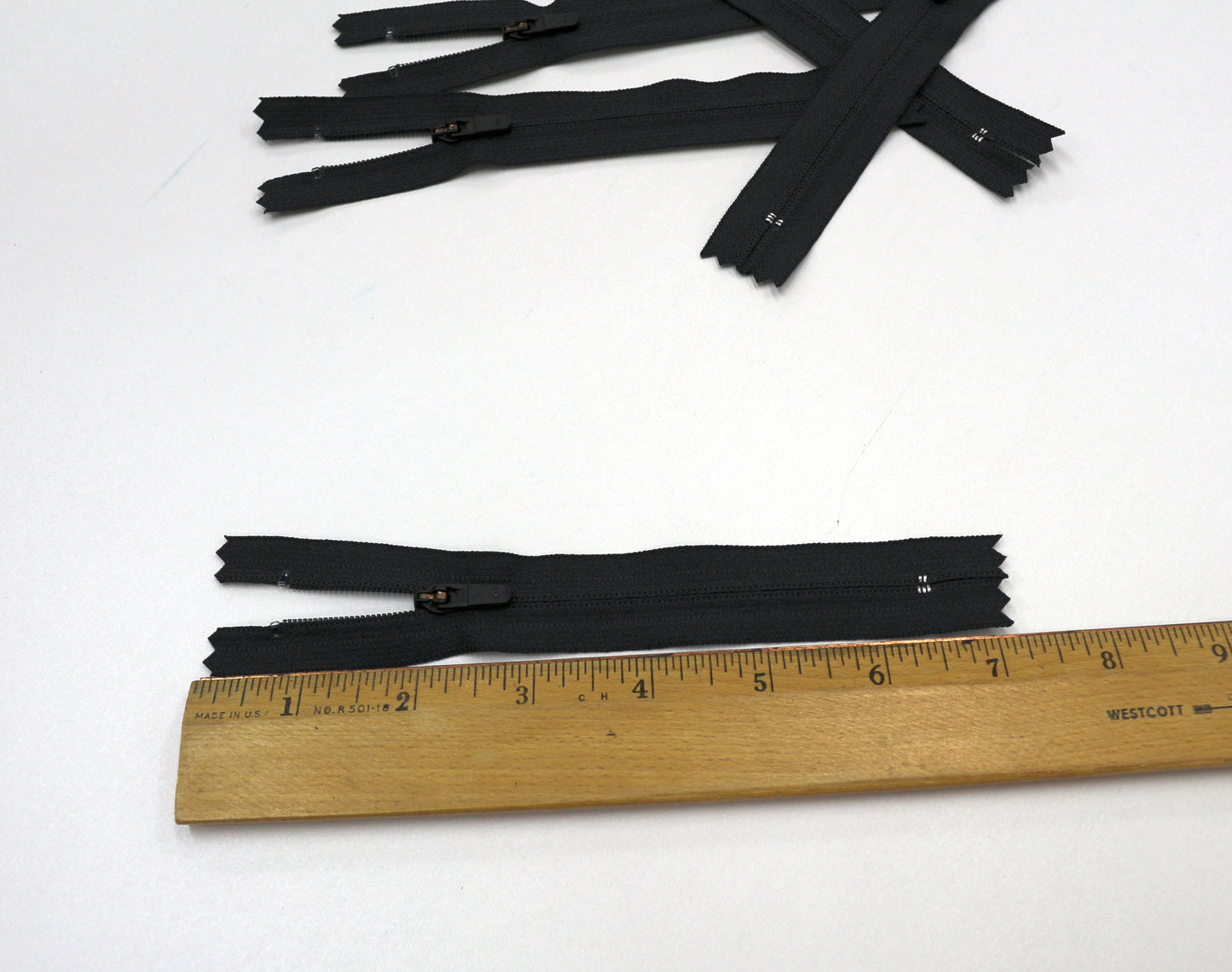 Bundle of 10 – 6" YKK Black Zippers