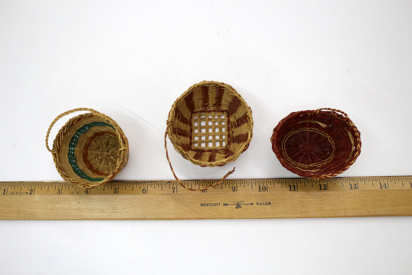 Set of 3 Mini Woven Baskets