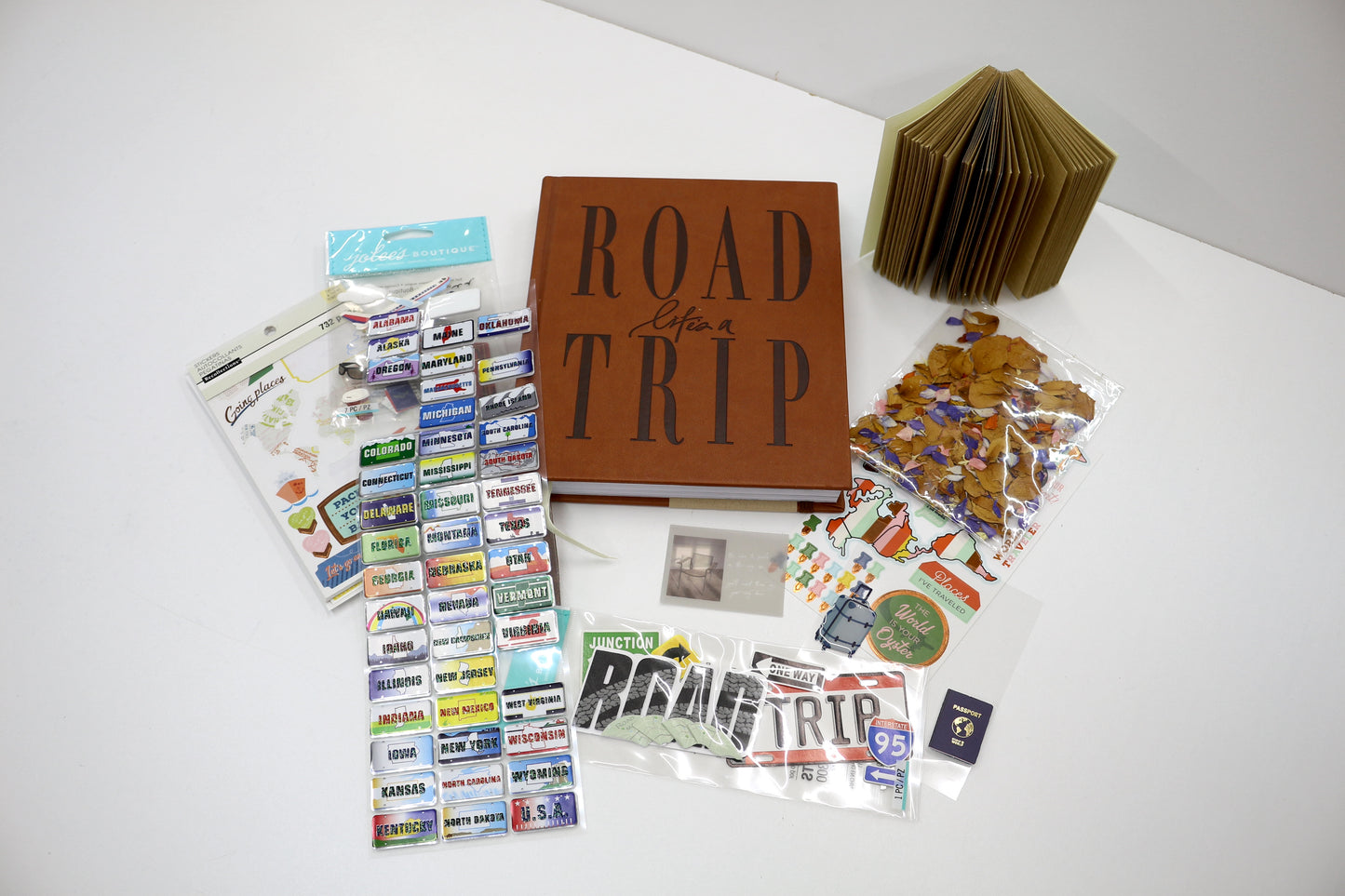 Travel Journal & Sticker Bundle, Junk Journal Kit