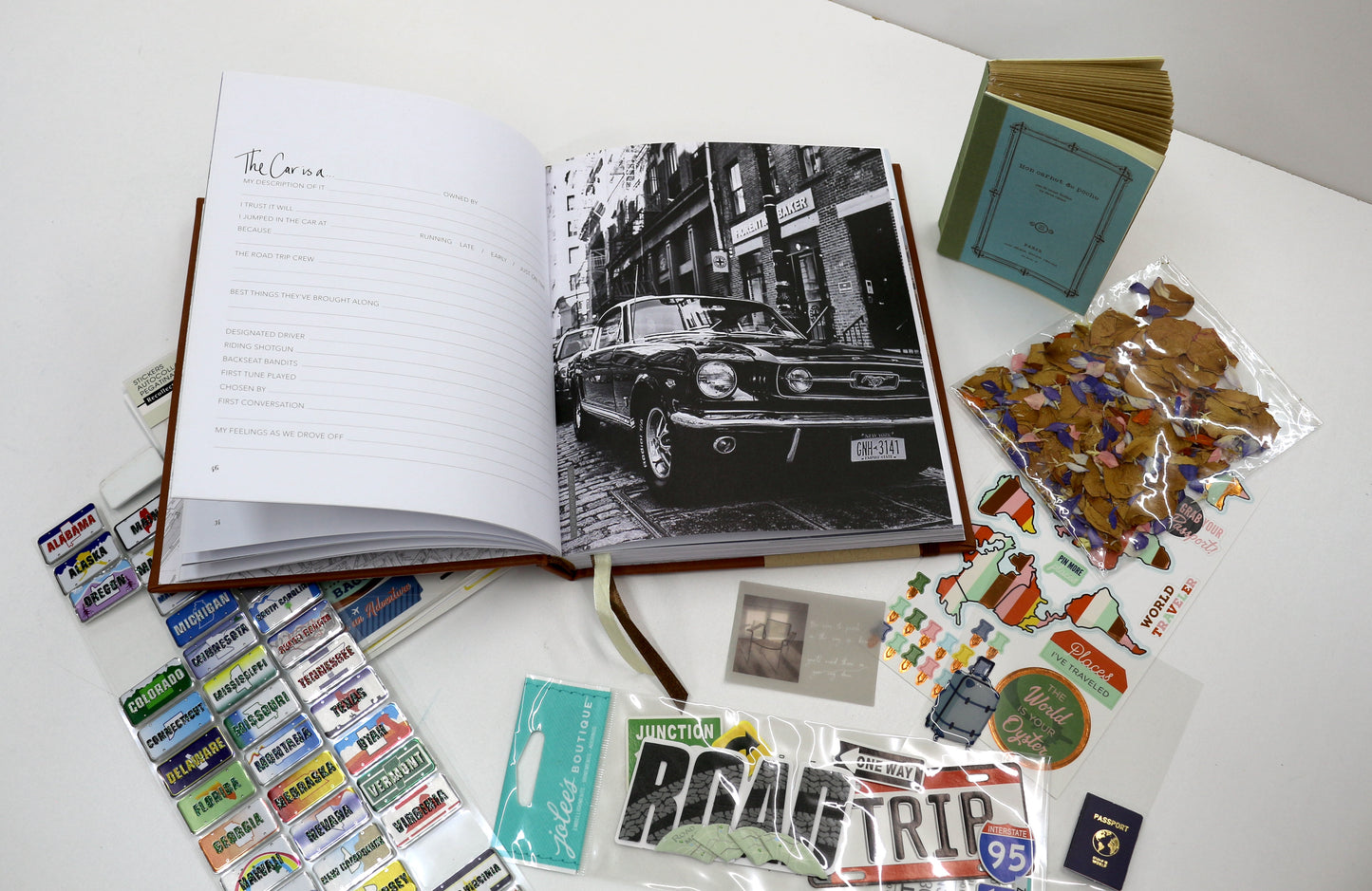 Travel Journal & Sticker Bundle, Junk Journal Kit