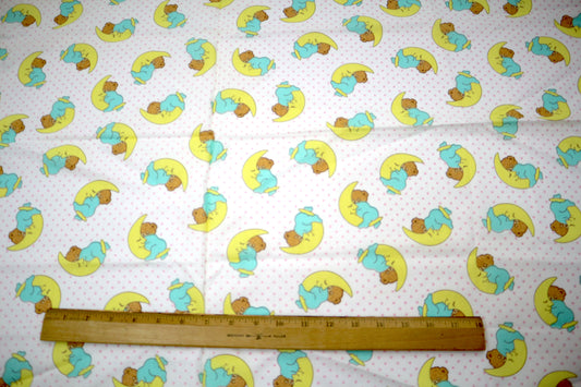 “Sleepytime Bears” Cotton Fabric – 45" x 1 Yard