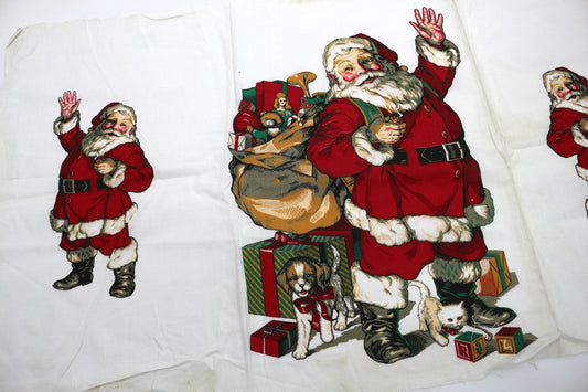 “Santa’s Toy Bag” Christmas Panel Fabric – Set of 4 Panels 🎅🎁