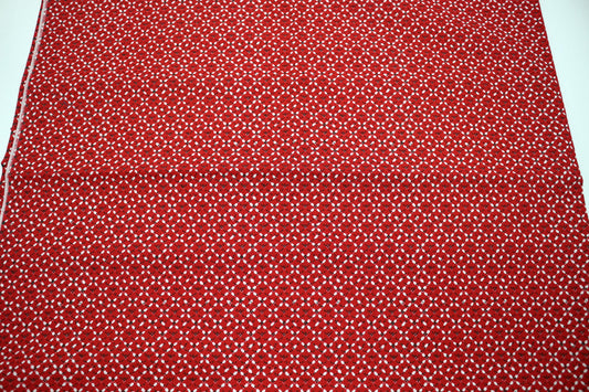 “Peppermint Lattice” Cotton Fabric – 44" x 2 Yards 🍬✨