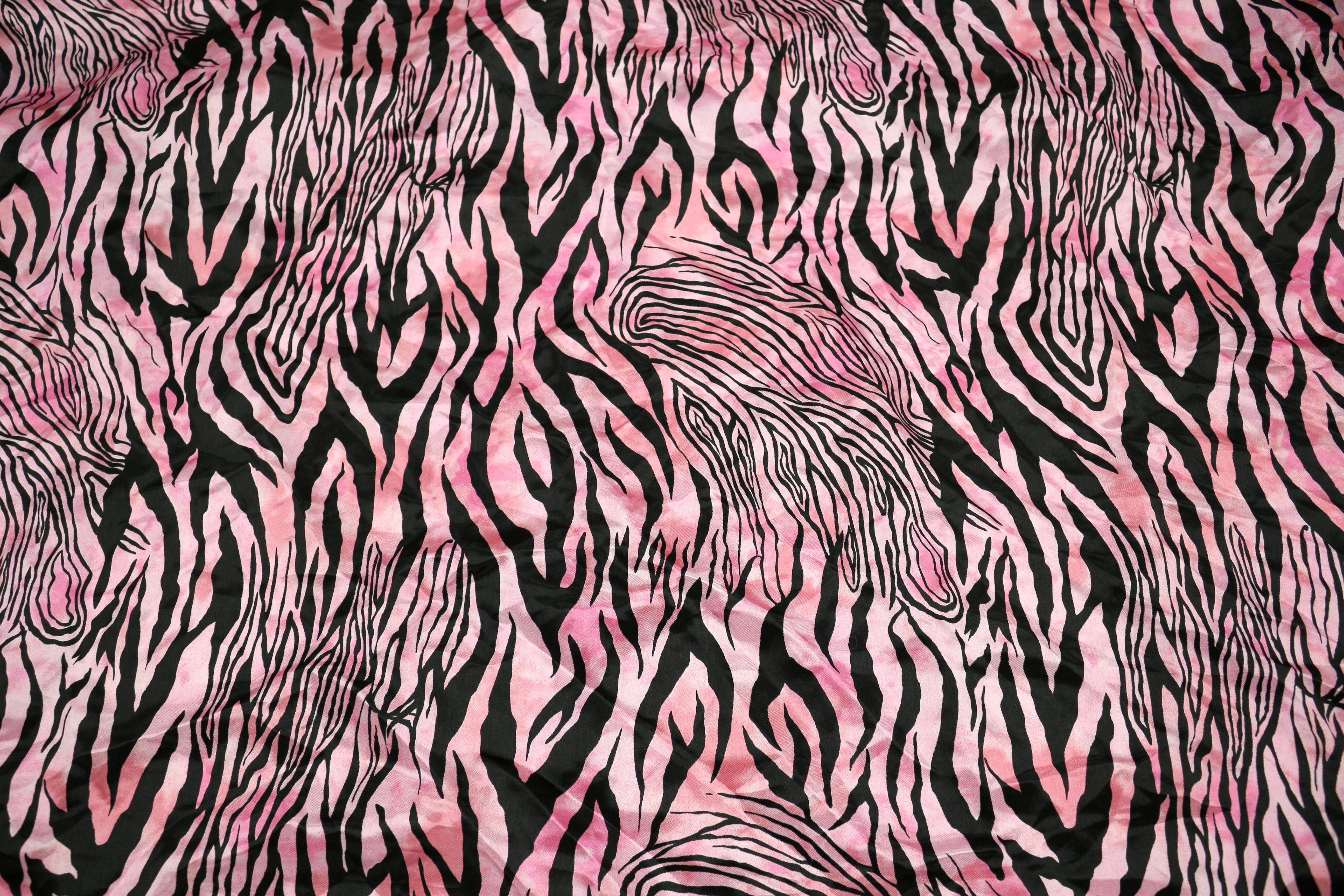 Pink Zebra Satin Fabric – 45