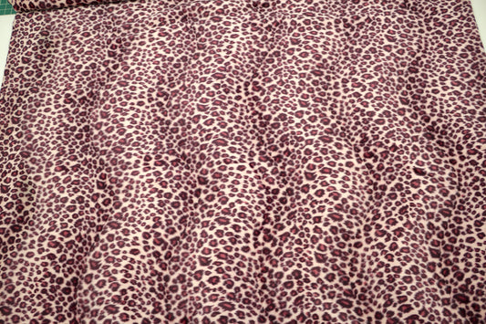 Pink Leopard Print Low Pile Minky Fabric (63" x 2 Yards) 🐆💗
