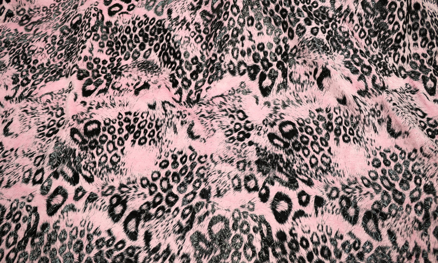 Pink Leopard Print Minky Fabric (64" x 3.25 Yards) 🐆💗