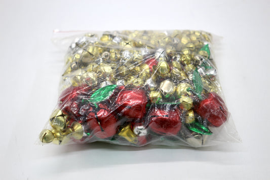 Variety Bag of Craft Bells – Gold, Silver, Red & Green – Assorted Sizes 🔔✨