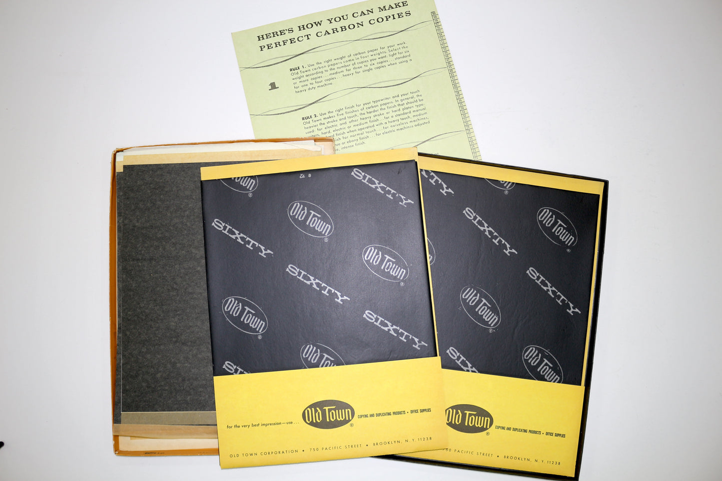 Vintage Old Town Carbon Paper – Box with Sheets (Creative Reuse Treasure!)