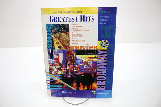 Alfred’s Basic Adult Piano Course – Greatest Hits Level 1 🎹✨ Broadway, Movies & Recording Favorites
