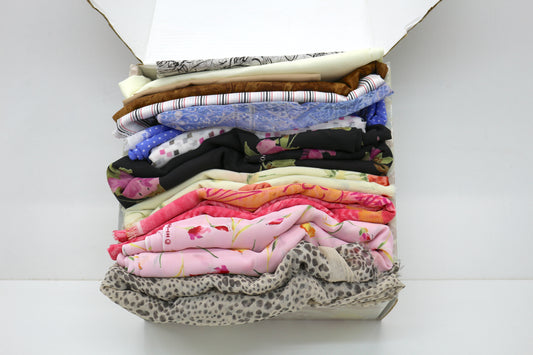 7.5 Pounds of Lightweight Sheer Fabric Bundle – Assorted Colors & Prints