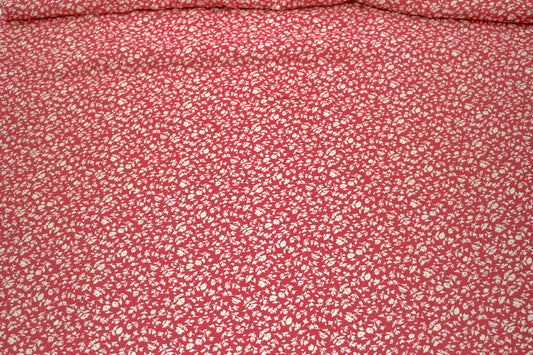 Pink Floral Cotton Blend Fabric – 60" Wide x 4 Yards