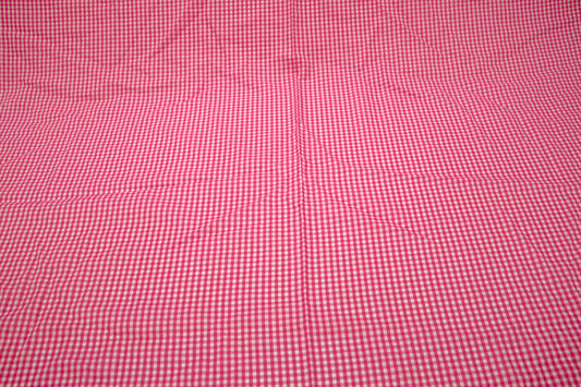 💗 Pink Gingham Rayon Blend – 46" x 3 Yards