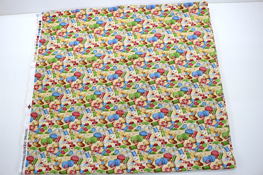 🧵 Sewing Room Cotton Fabric – 44" x 4.25 Yards