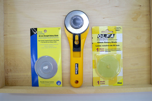 ✂️ Olfa Rotary Cutter – 60mm with 2 Extra Blades