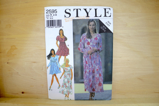 Style 2595 Womens Dress Pattern size A 8-18