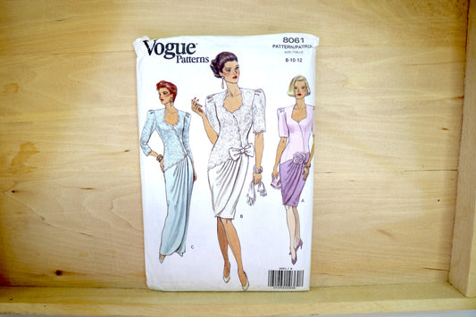 Vogue 8061 Womens Dress Pattern size 8-12