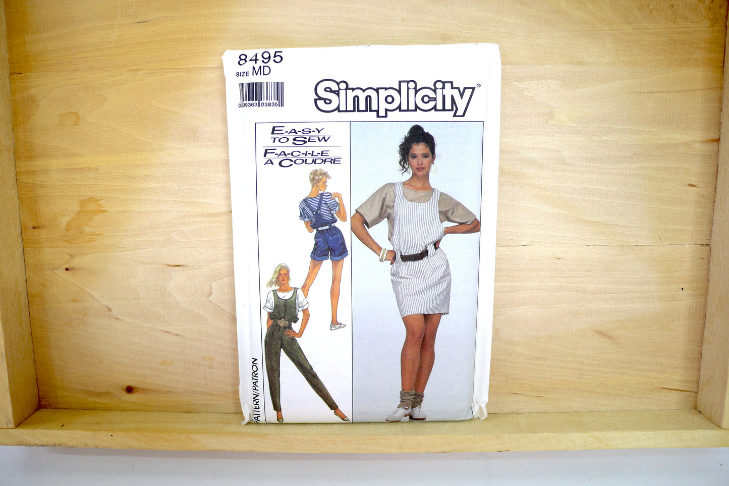 Simplicity 8495 Misses Very Loose Fitting Overalls size MD