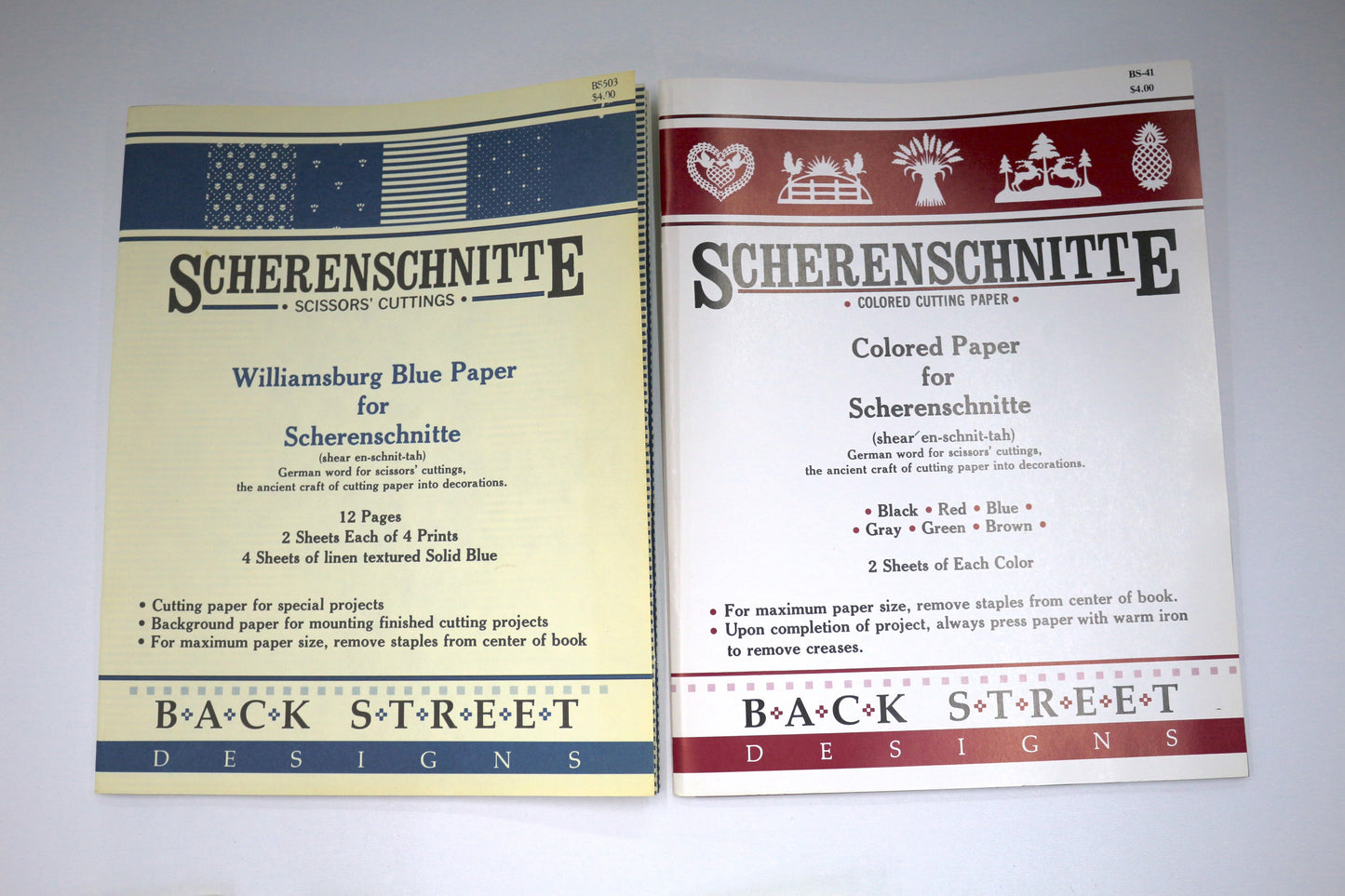 Scherenschnitte Paper Art Booklets & Colored Paper Bundle