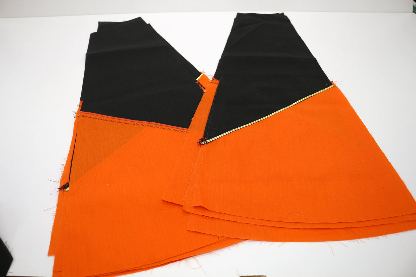 Crafty Crumbs – Black & Orange Fabric Panels (Unfinished Project)