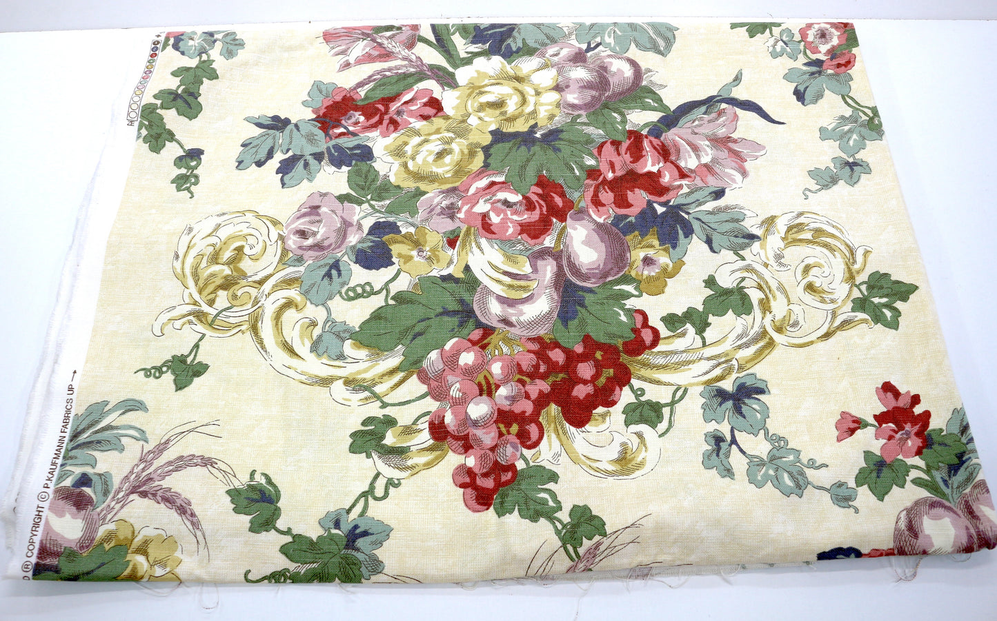 P. Kaufmann Floral Cotton Fabric – 56" x 4 Yards | Heavyweight Home Decor