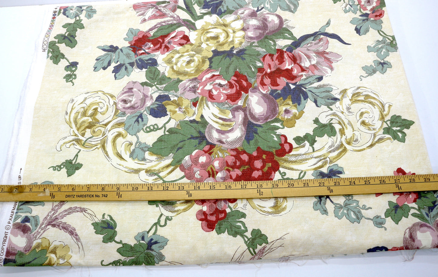 P. Kaufmann Floral Cotton Fabric – 56" x 4 Yards | Heavyweight Home Decor