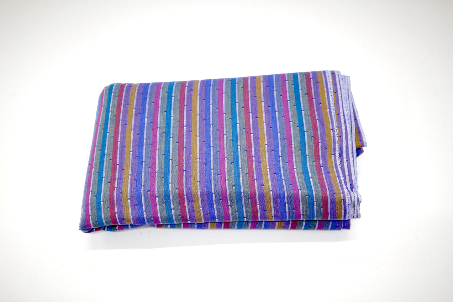 Gorgeous Cotton Stripe Fabric – 44" x 5.25 Yards | Multicolor Woven Look
