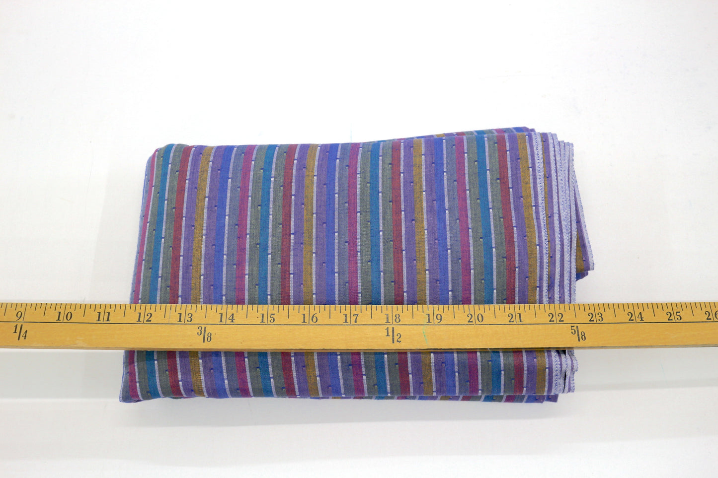 Gorgeous Cotton Stripe Fabric – 44" x 5.25 Yards | Multicolor Woven Look