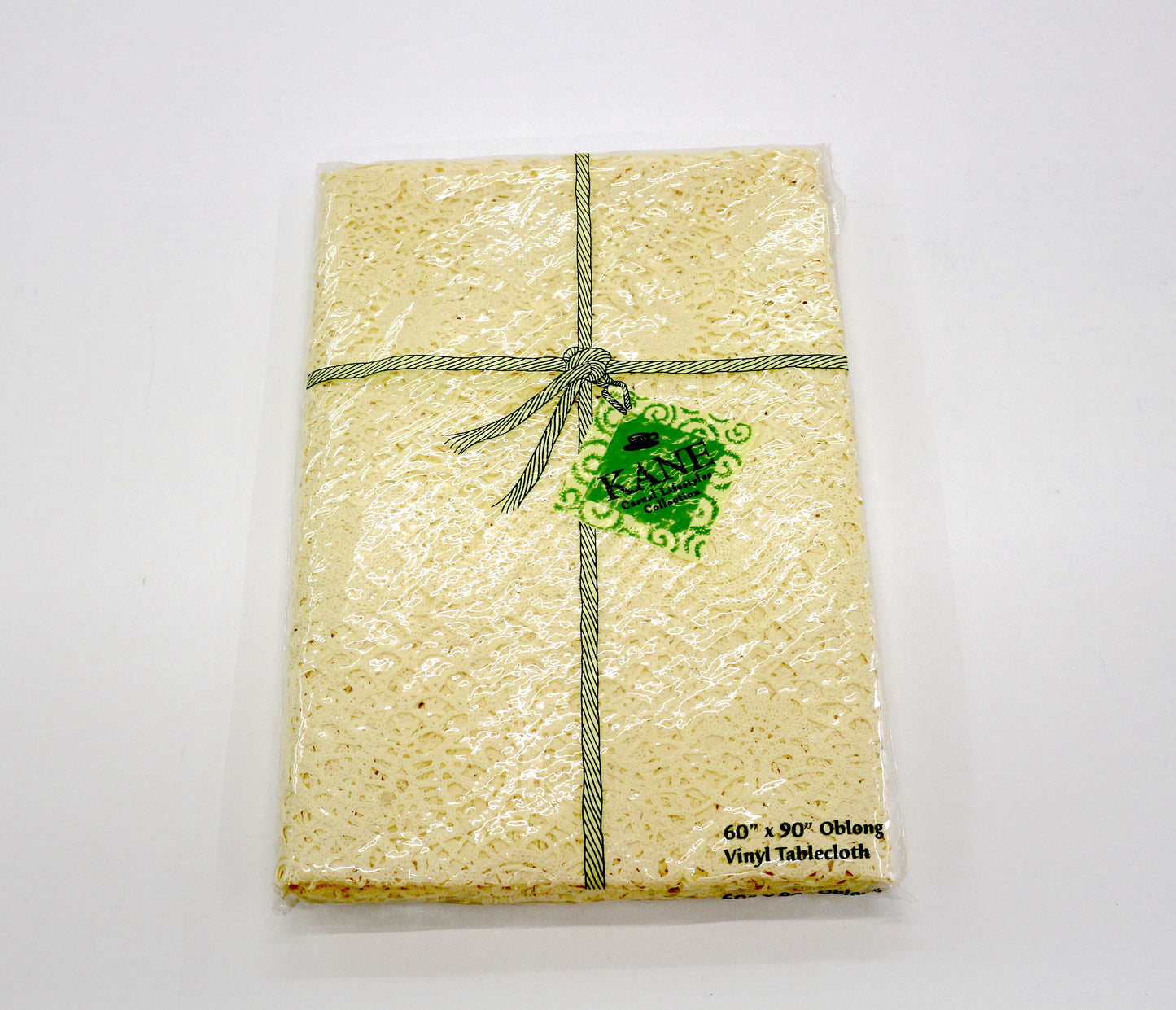 Vintage-Style Vinyl Lace Tablecloth – 60" x 90" | New in Package