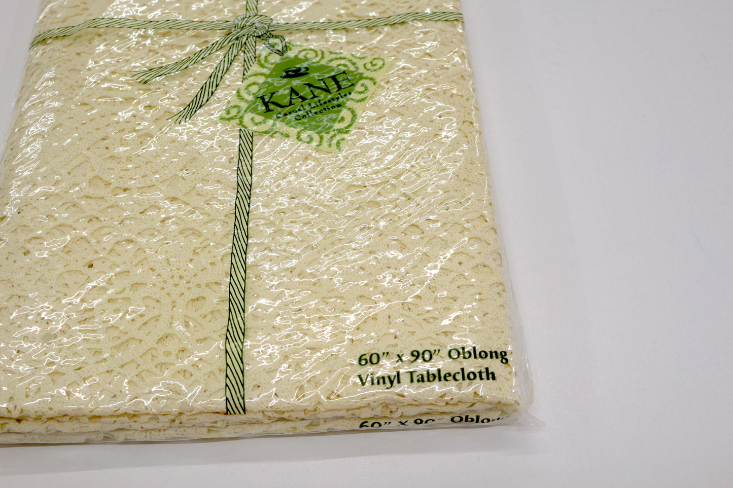 Vintage-Style Vinyl Lace Tablecloth – 60" x 90" | New in Package
