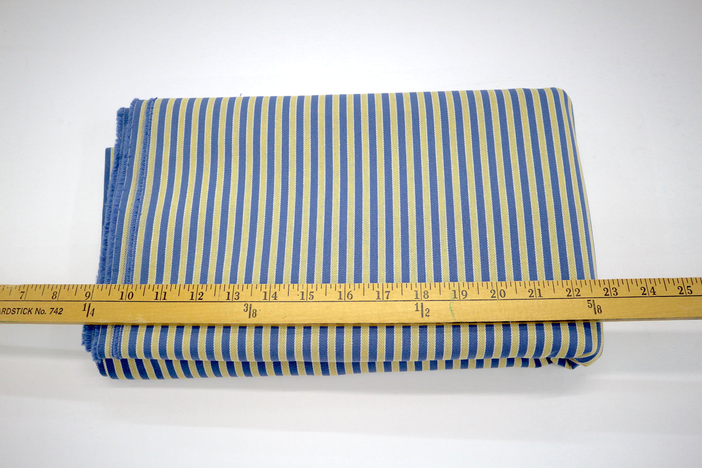 Blue & Yellow Stripe Cotton Woven – Heavyweight 56" x 3.5 Yards