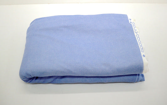 Blue Gingham Stretch Terry Fabric – 60" x 4 Yards