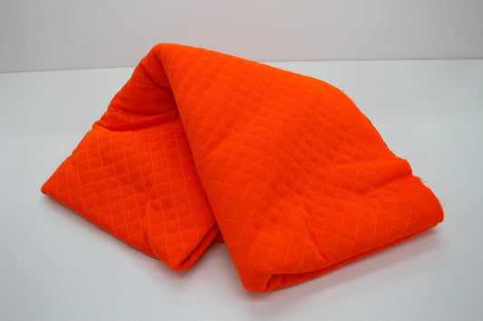 Quilted Hunter Orange Fabric – 42" x 2.5 Yards