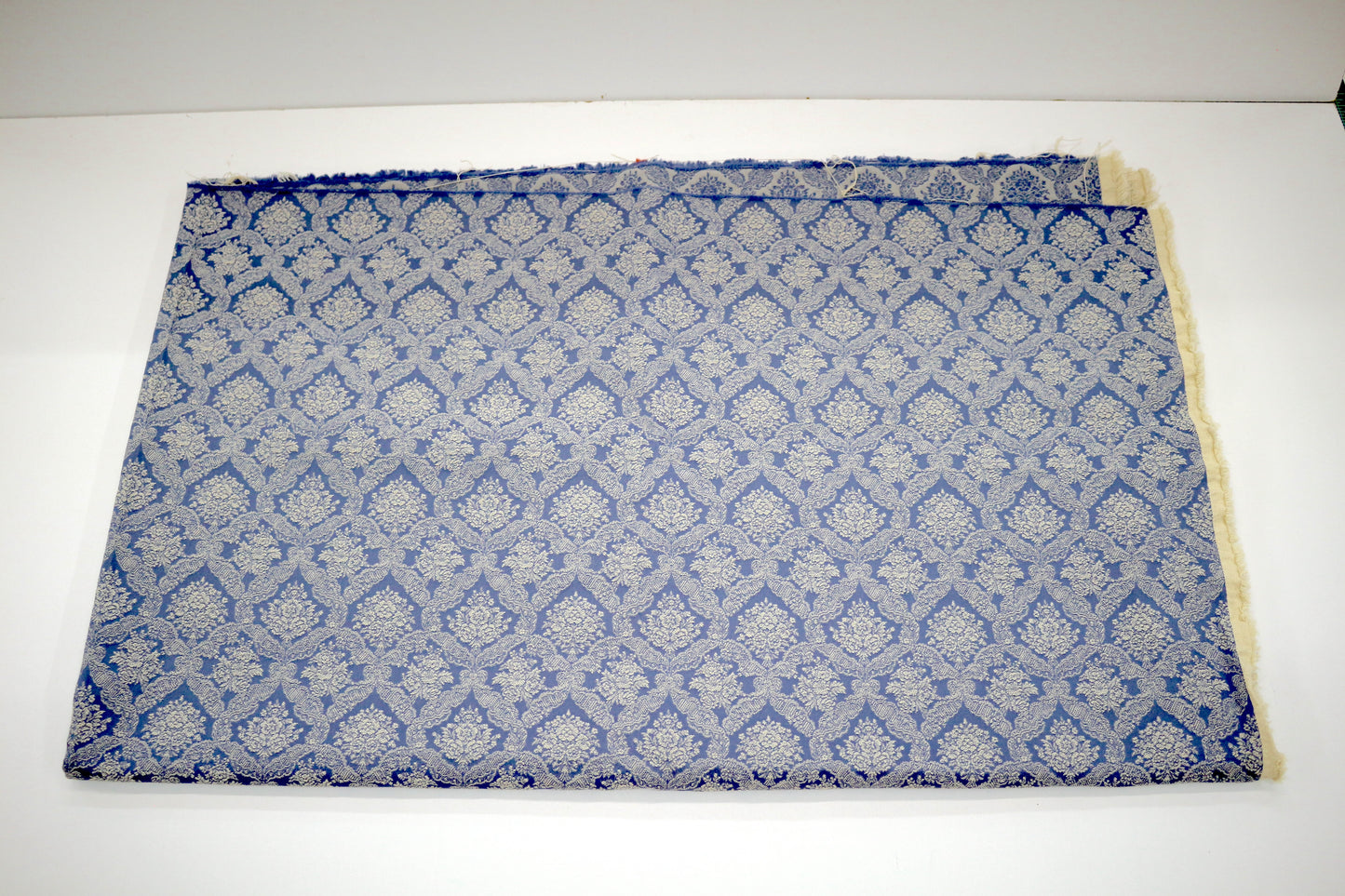 Blue Damask Upholstery Fabric – 54" x 1 Yard