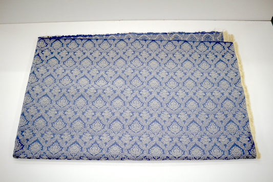 Blue Damask Upholstery Fabric – 54" x 1 Yard