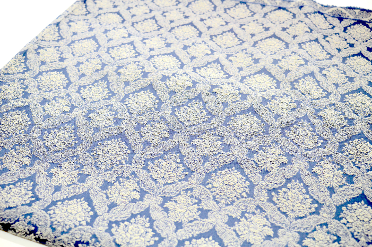 Blue Damask Upholstery Fabric – 54" x 1 Yard