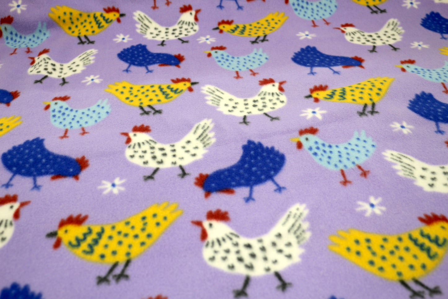 Chicken Print Fleece – 58" x 3 Yards