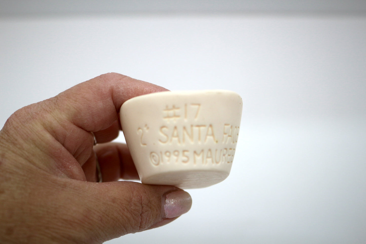 Vintage 1995 Maureen Carlson Santa Face Mold – #17 (2”)