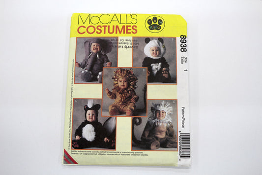 ✨ McCall’s 8938 “Tom Arma” Baby Animal Costumes – Sewing Pattern (Size 1)